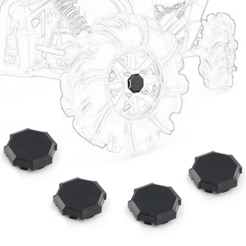 CPOWACE غطاء مركز عجلة CPOWACE RZR، أغطية محور سوداء متوافقة مع بولاريس RZR 900 1000 XP توربو 2014-2017، استبدال 1522216-655 (4 قطع) - Image 1